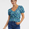 Blue women's floral top ORSAY
