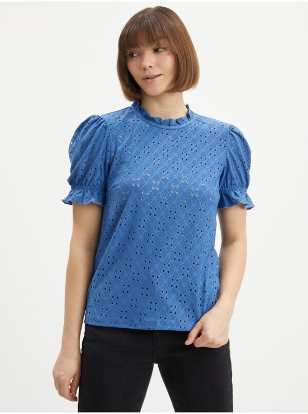 Blue women's patterned blouse VILA Kawa - Women