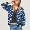 Blue women's patterned bomber Pepe Jeans - Women