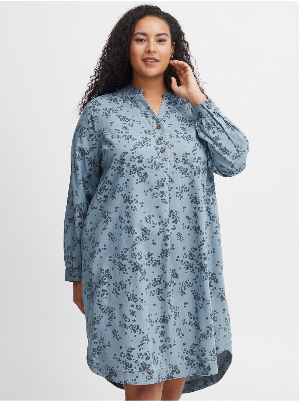 Blue women's patterned dress Fransa - Women's