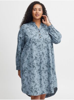 Blue women's patterned dress Fransa - Women's