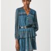 Blue women's patterned dress Pepe Jeans Megan - Women's