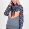 Blue women's patterned sweatshirt Alife and Kickin - Women