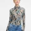 Blue women's patterned turtleneck ORSAY - Women's