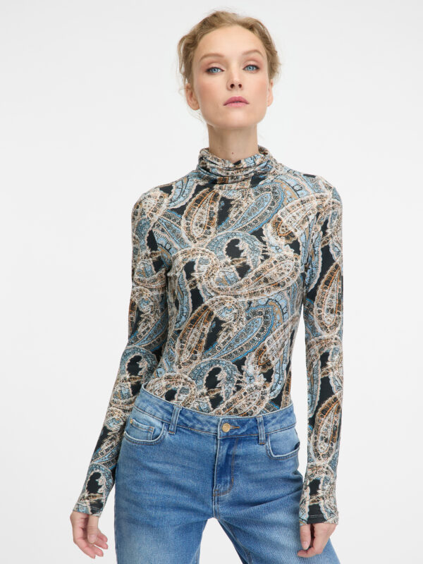 Blue women's patterned turtleneck ORSAY - Women's
