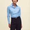 Blue women's poplin shirt classic Fruit Of The Loom