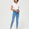 Blue women's skinny fit jeans Moodo - Women's