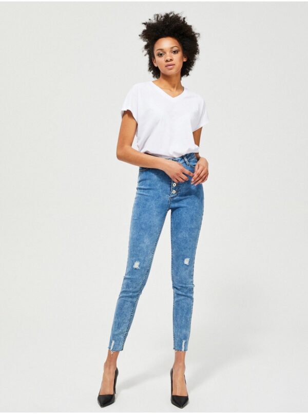Blue women's skinny fit jeans Moodo - Women's