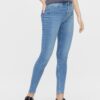 Blue women's skinny fit jeans Pieces Highfive - Women
