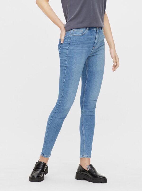 Blue women's skinny fit jeans Pieces Highfive - Women