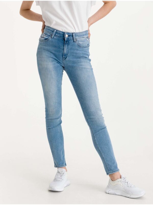 Blue women's skinny fit jeans Replay Luzien Jeans - Women