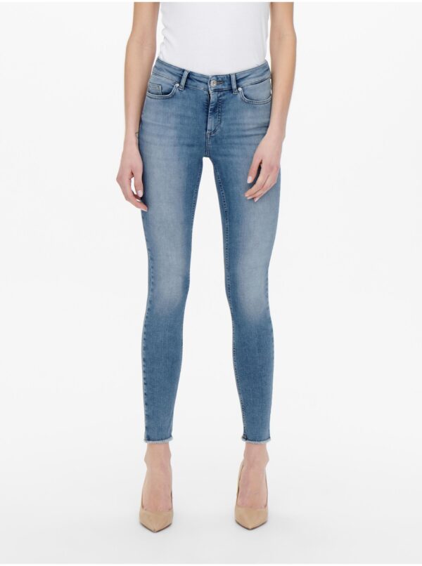 Blue women's skinny fit jeans with embroidered effect ONLY Blush - Women