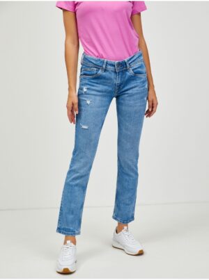 Blue women's slim fit jeans Pepe Jeans Saturn - Women