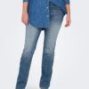 Blue women's straight fit jeans ONLY CARMAKOMA Alicia - Women