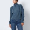 Blue women's striped sweater Noisy May New Alice - Women's