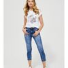 Blue women's three-quarter jeans Moodo - Women's