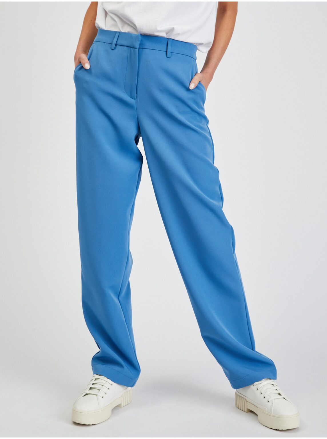 Blue women's wide trousers VILA Kamma - Women's