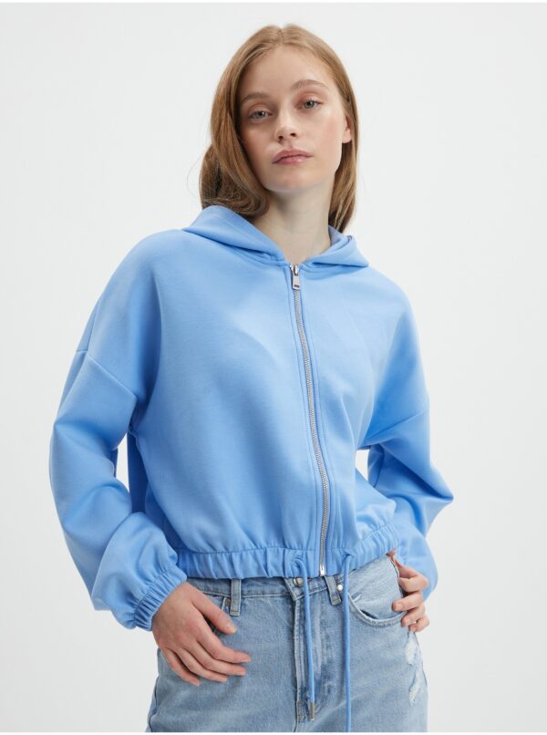 Blue women's zip-up hoodie ONLY Scarlett - Women's