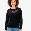 Blutsgeschwister Black Eyeshadow Women's Floral Sweatshirt - Women