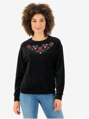 Blutsgeschwister Black Eyeshadow Women's Floral Sweatshirt - Women