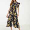 Blutsgeschwister Love's Light Yellow-Blue Womens Flowered Overall - Ladies