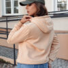 Bluza damska BASIC z kapturem kamelowa Dstreet