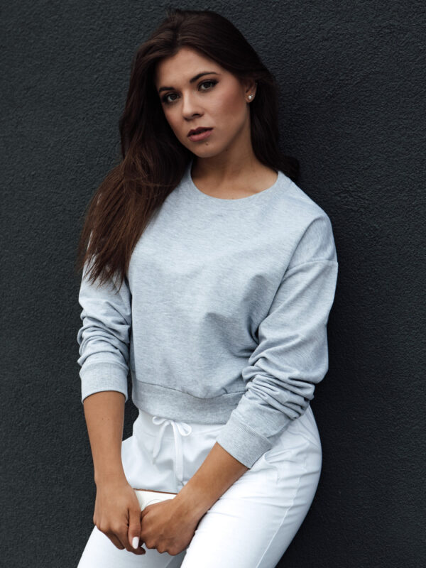 Bluza damska klasyczna CASUALVIBE jasnoszara Dstreet
