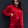 Bluza damska z kapturem TRENDHOOD czerwona Dstreet
