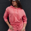 Bluza damska z kapturem TRENDHOOD koralowa Dstreet