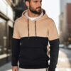 Bluza męska basic z kapturem kamelowa Dstreet