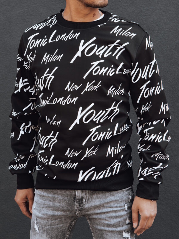 Bluza męska bez kaptura czarna Dstreet