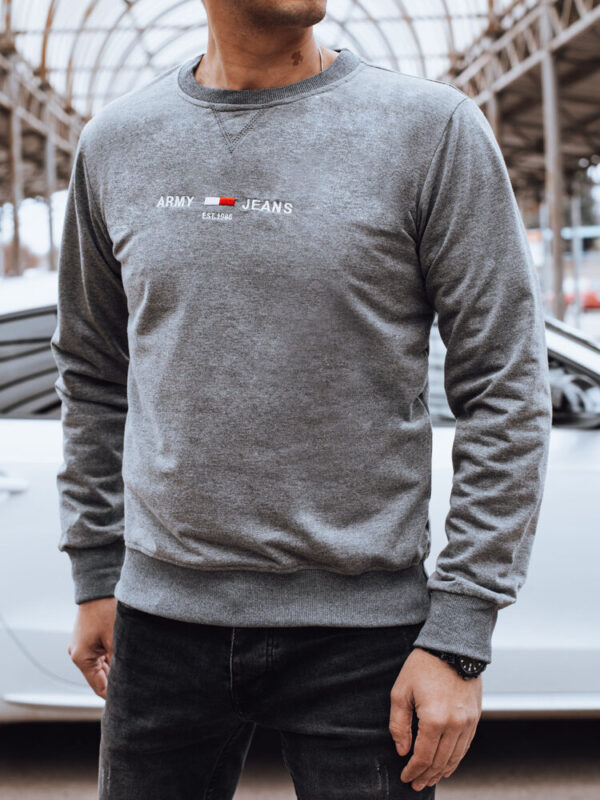 Bluza męska bez kaptura szara Dstreet