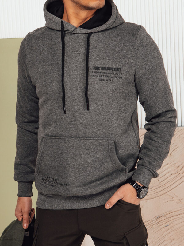 Bluza męska z kapturem antracytowa Dstreet