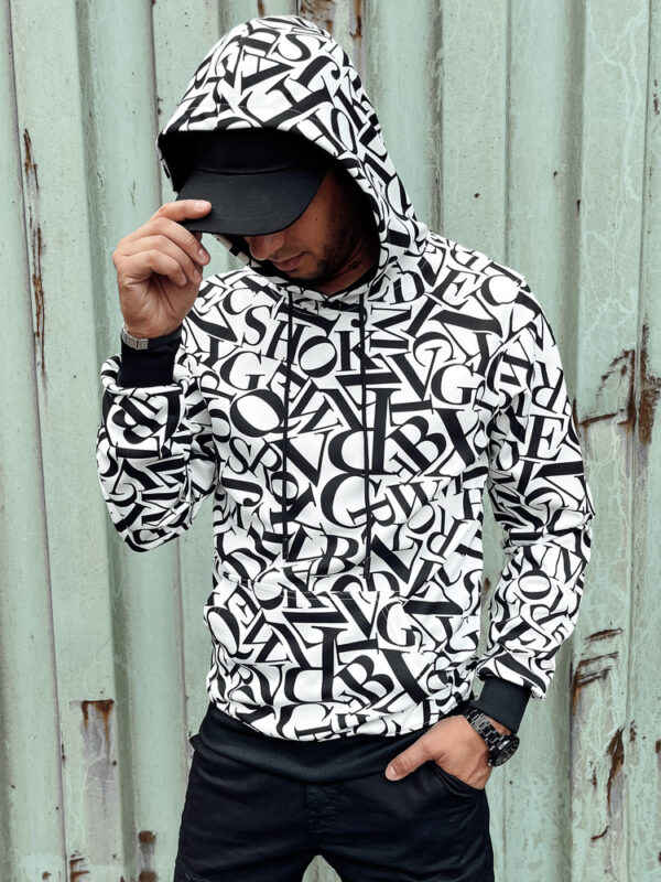Bluza męska z kapturem biała Dstreet