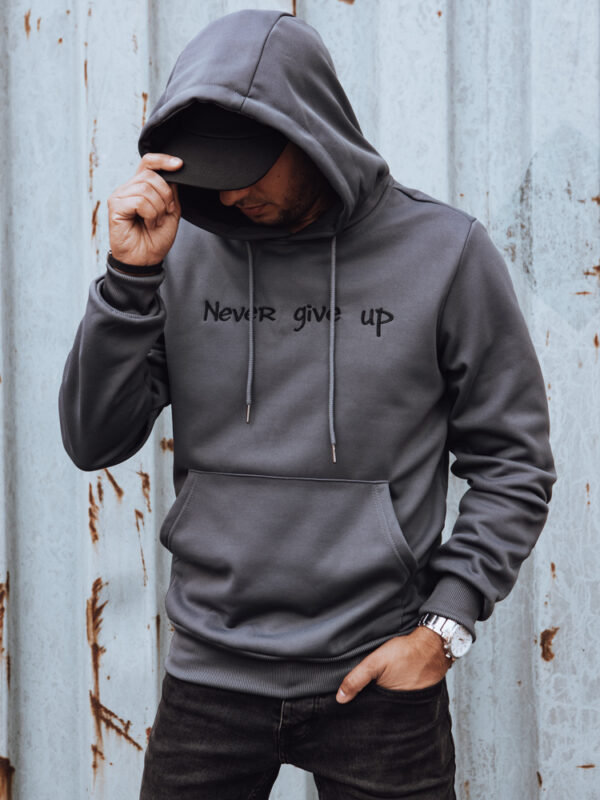 Bluza męska z kapturem ciemnoszara Dstreet