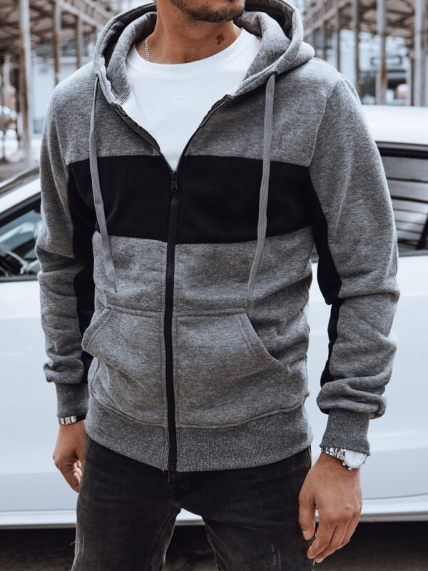 Bluza męska z kapturem ciemnoszara Dstreet