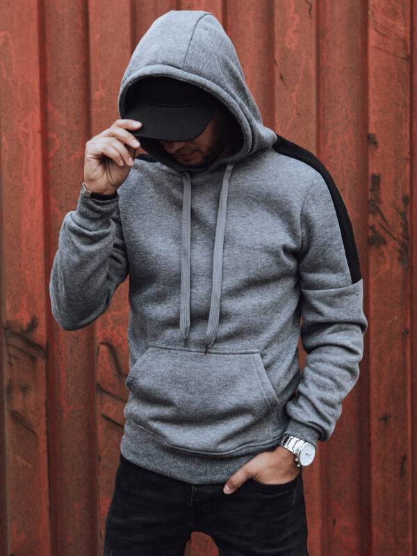 Bluza męska z kapturem ciemnoszara Dstreet