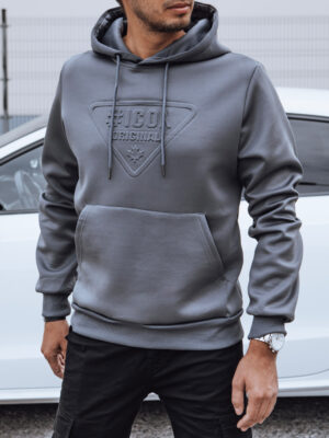 Bluza męska z kapturem ciemnoszara Dstreet
