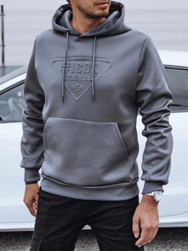 Bluza męska z kapturem ciemnoszara Dstreet
