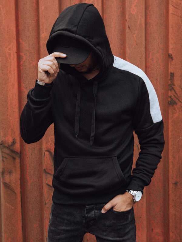 Bluza męska z kapturem czarna Dstreet