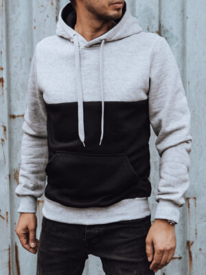 Bluza męska z kapturem jasnoszara Dstreet