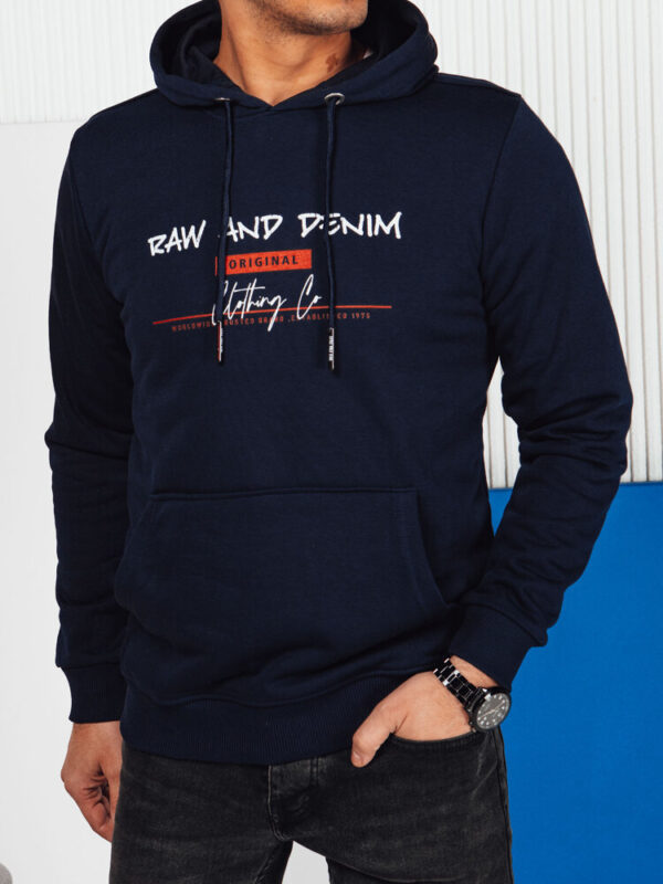 Bluza męska z nadrukiem granatowa Dstreet