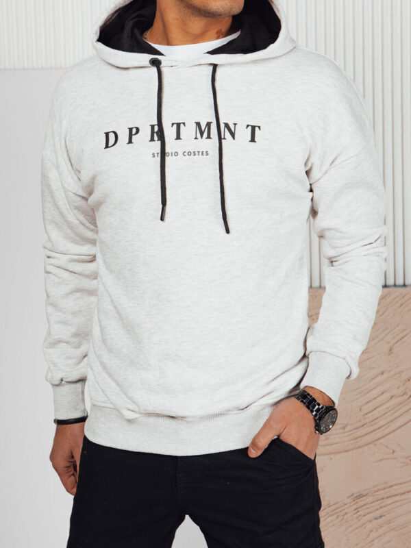Bluza męska z nadrukiem jasnoszara Dstreet