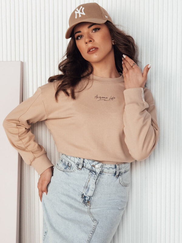Bluza oversize damska AWIOL kremowa Dstreet