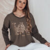 Bluzka damska one size LOVEGLOW ciemnobrązowa Dstreet