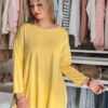Bluzka damska one size oversize z wisiorkiem COMFILA żółta Dstreet