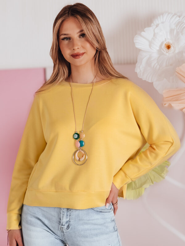 Bluzka damska one size oversize z wisiorkiem NUBISS żółta Dstreet