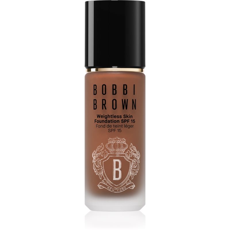 Bobbi Brown Weightless Skin Foundation SPF 15 tartós alapozó hidratáló hatással árnyalat Cool Walnut 30 ml-Ár