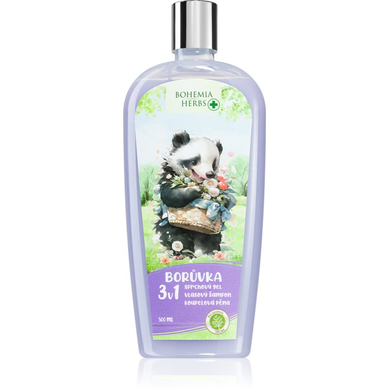 Bohemia Gifts & Cosmetics Bohemia Herbs Blueberry buborékos fürdő és tisztító gél gyermekeknek 500 ml-Ár