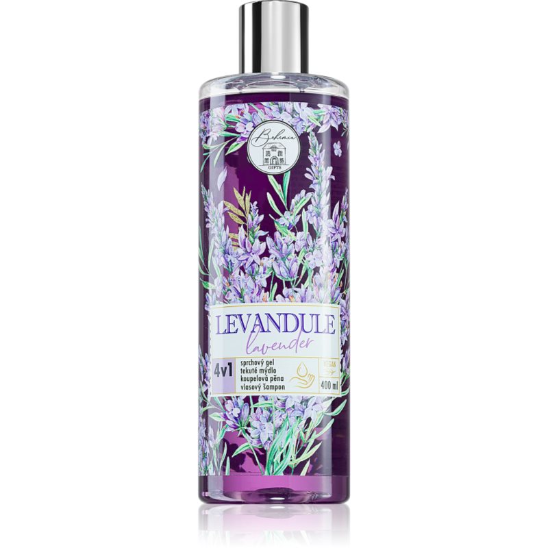 Bohemia Gifts & Cosmetics Flower Line Lavender tisztító gél testre és hajra 4 in 1 400 ml-Ár